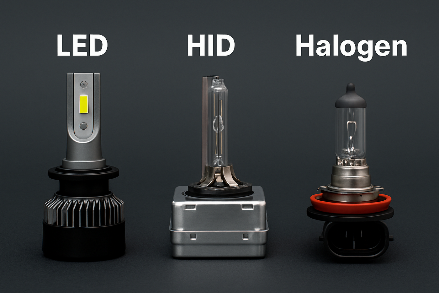 What Are the Differences Between LED, HID, and Halogen Headlights?