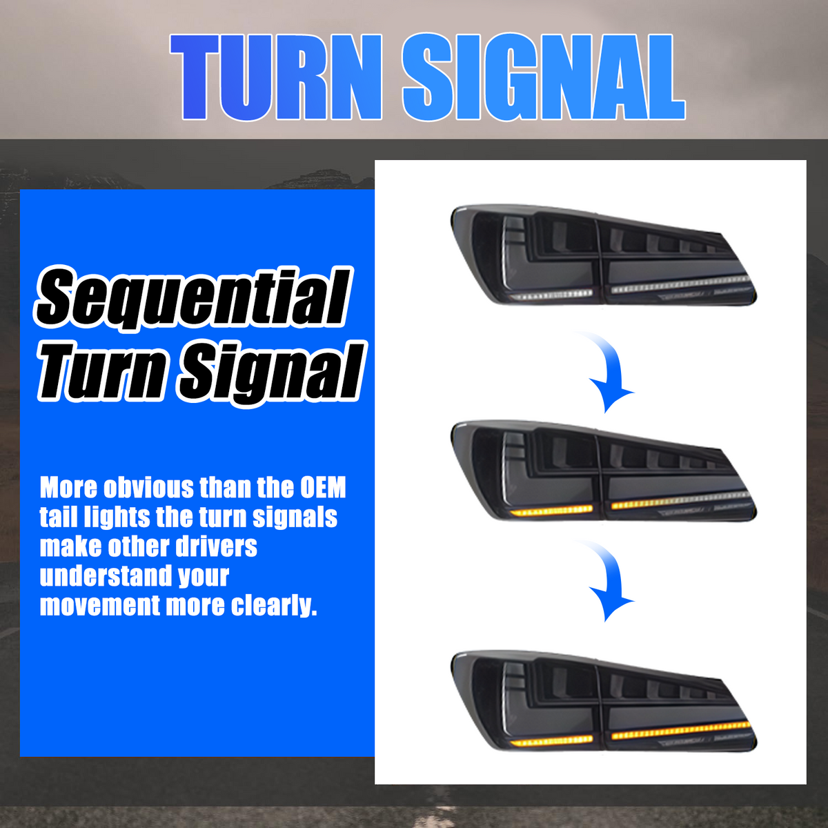 Lexus IS 2006-2012 RGB Tail Lights - ClutchBlaze