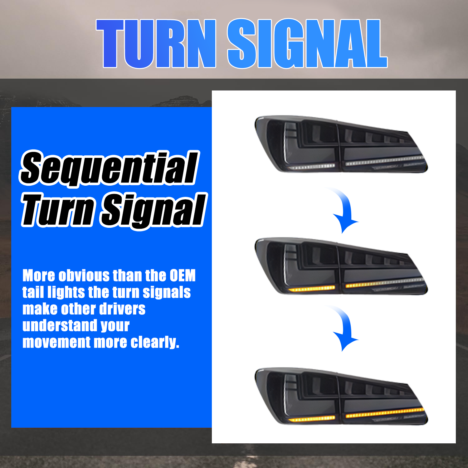 Lexus IS 2006-2012 RGB Tail Lights - ClutchBlaze