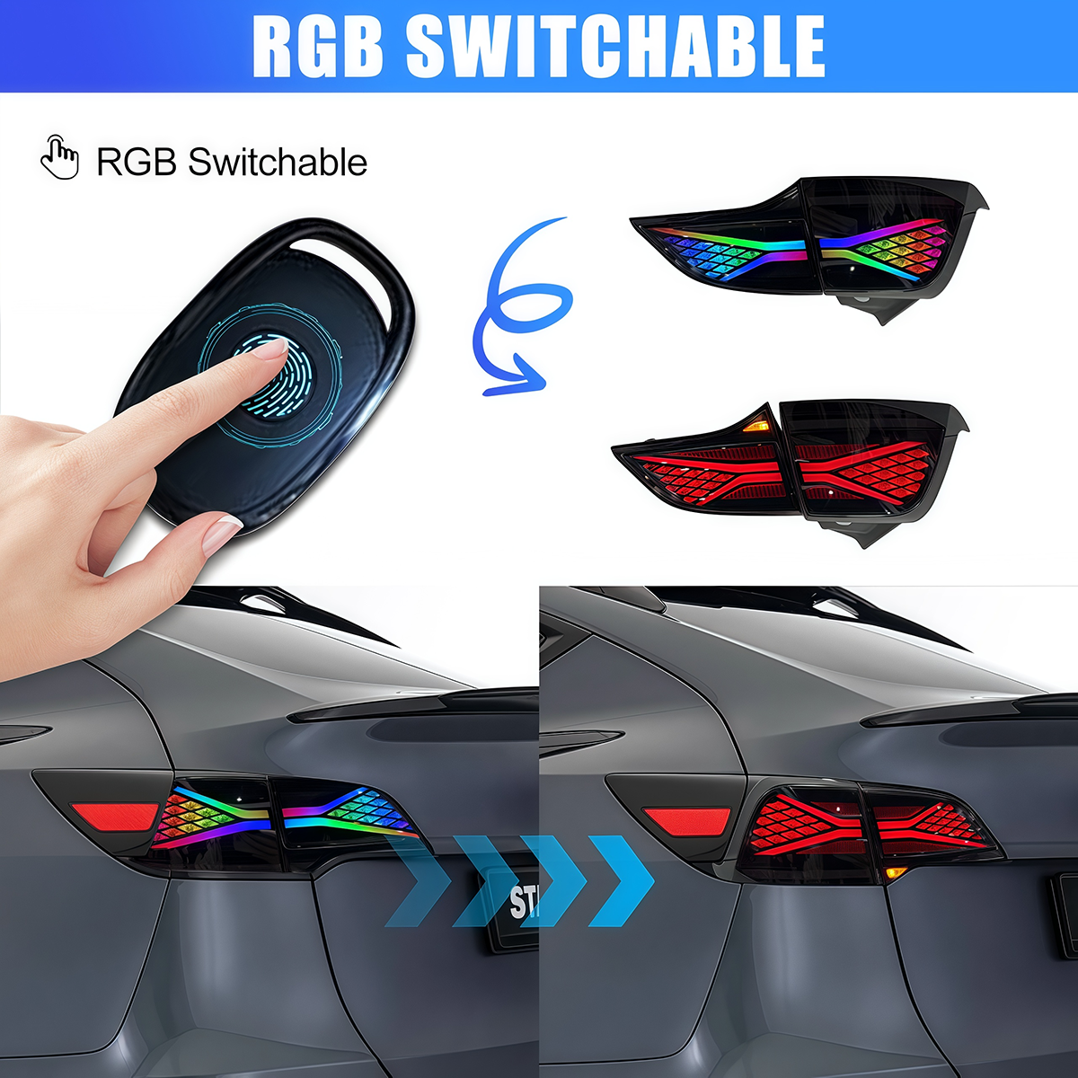 Tesla Model 3/Y 2020-2024 RGB Tail Lights - ClutchBlaze