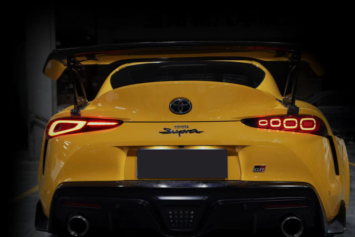 light effect of Toyota SupraLED Tail lights in a car