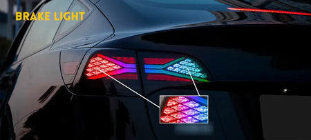 Tesla led brake light signal