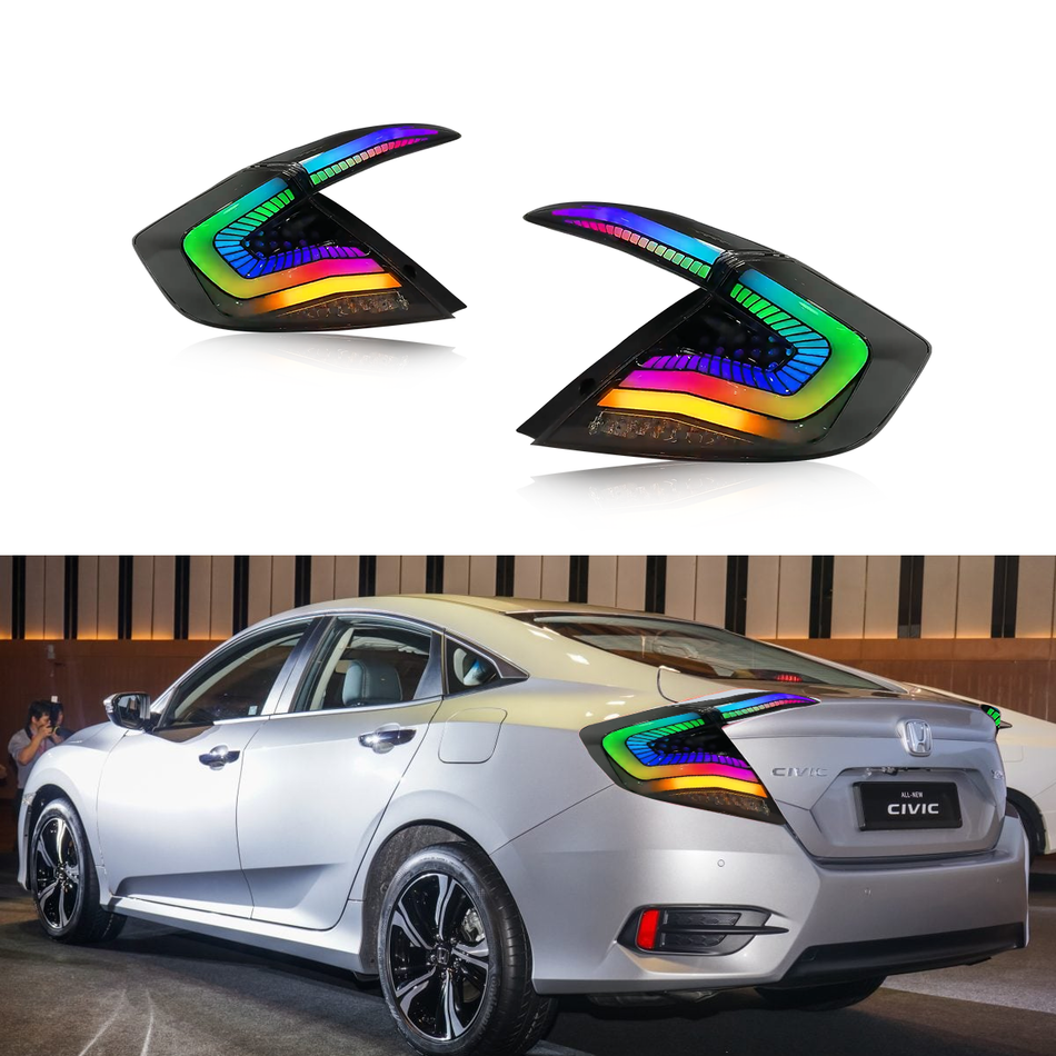 Honda Civic Sedan 16-21 Tail Lights (Starry Sky Style）