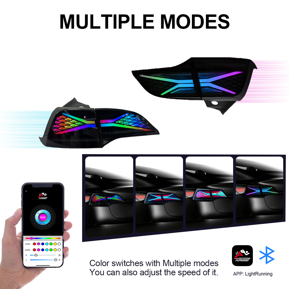 Tesla Model 3/Y 2020-2024 RGB Tail Lights - ClutchBlaze