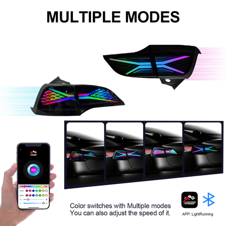 Tesla Model 3/Y 2020-2024 RGB Tail Lights - ClutchBlaze