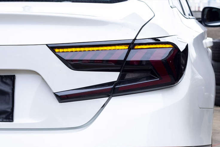 Honda Accord Tail lights with yellow light bar on