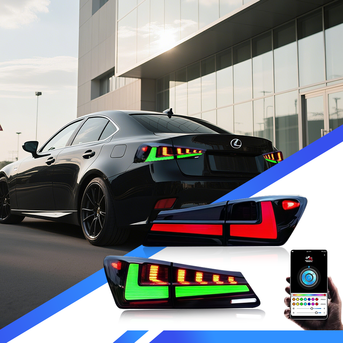 Lexus IS 2006-2012 RGB Tail Lights - ClutchBlaze