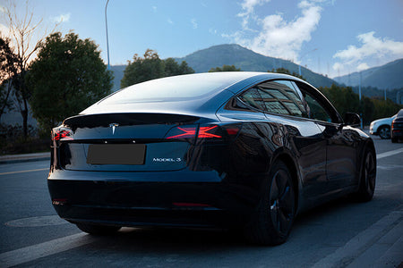 rgb and led tail lights of Tesla