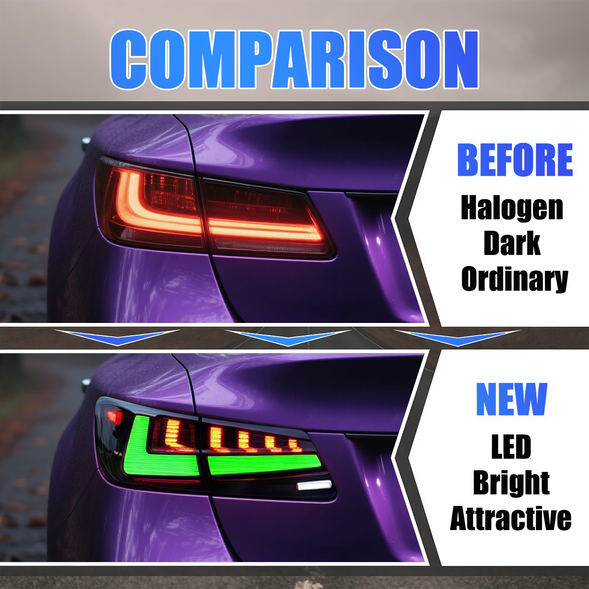 Lexus IS 2006-2012 RGB Tail Lights - ClutchBlaze