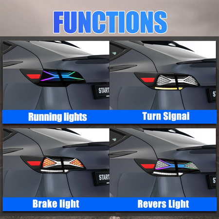 Tesla Model 3/Y 2020-2024 RGB Tail Lights - ClutchBlaze