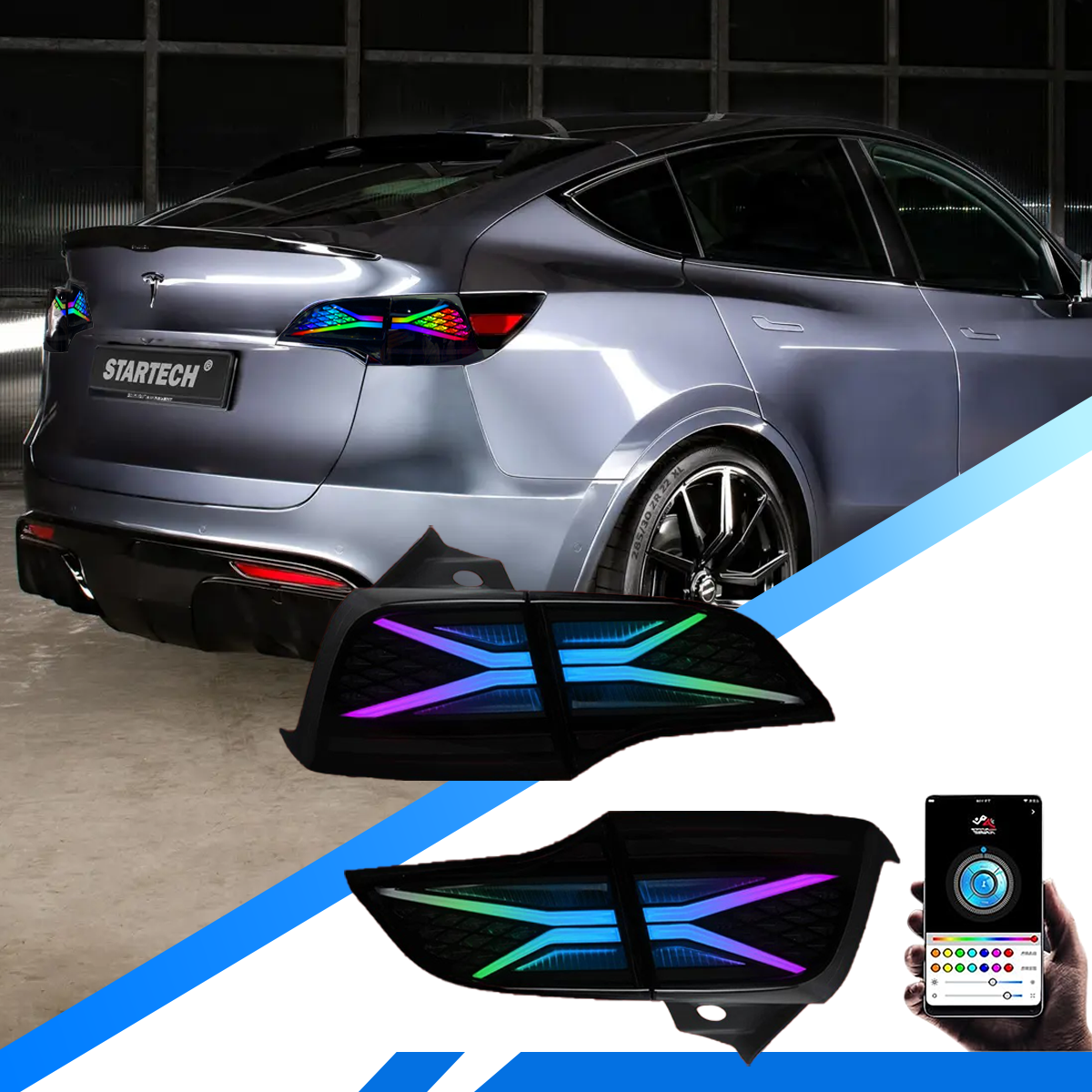 Tesla Model 3/Y 2020-2024 RGB Tail Lights - ClutchBlaze