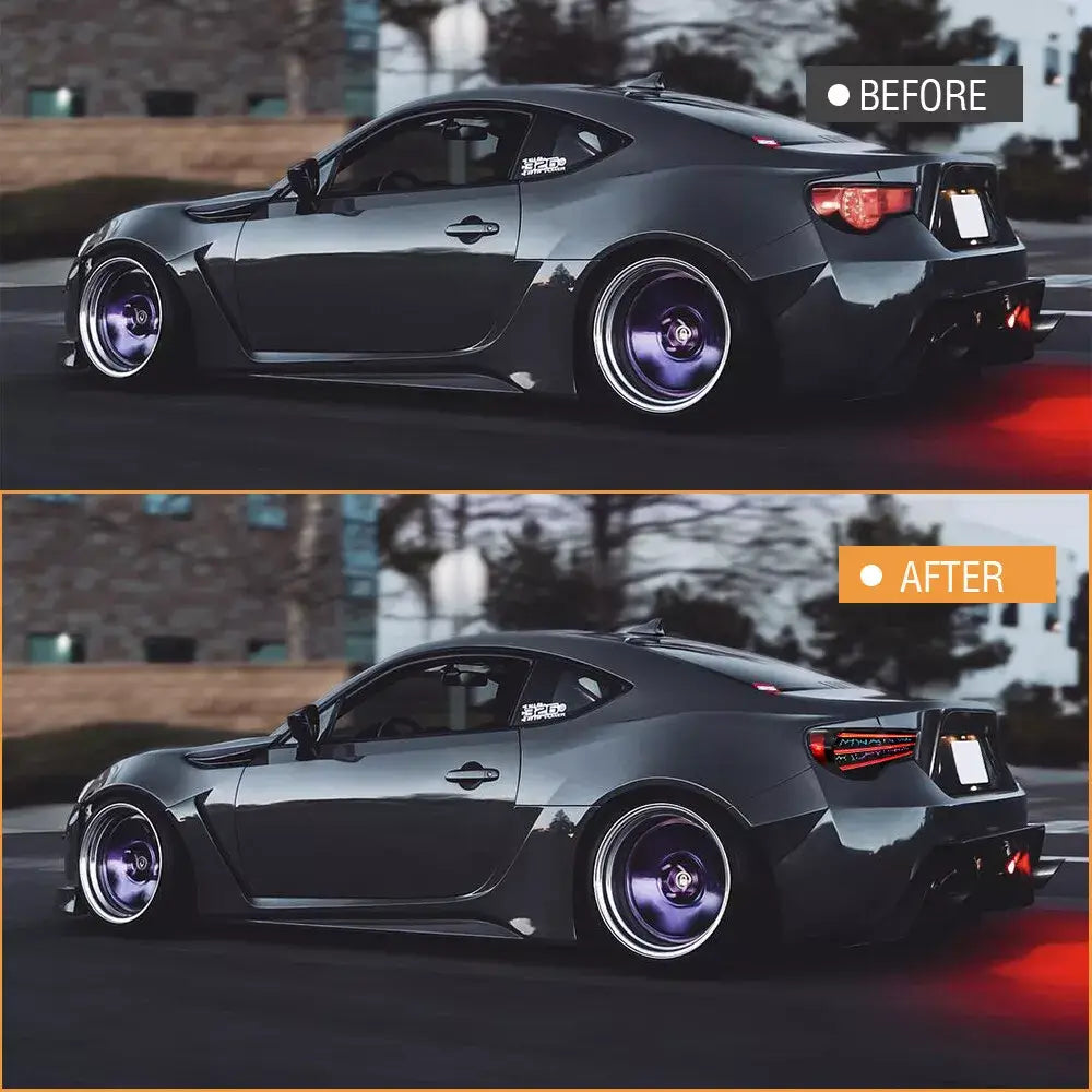 TOYOTA 86 taillight front and rear comparison